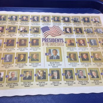 Palace Fried Chicken - Not sure why they have this place mat in particular but I guess it's always good to learn about your presidents - Fast Food Near Me - Astoria, New York Palace Fried Chicken - Not sure why they have this place mat in particular but I guess it's always good to learn about your presidents - Fast Food Near Me - Astoria, New York