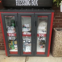 Brooklyn Cafe - Their newly painted Blessing Box