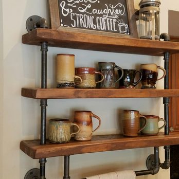 Papillon Home - Reclaimed wood and metal piping shelving - Interior Design Near Me - Boca Raton, Florida Papillon Home - Reclaimed wood and metal piping shelving - Interior Design Near Me - Boca Raton, Florida