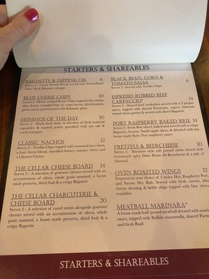 Menu photo 5 The Cellar Upstairs St. Augustine, FL
