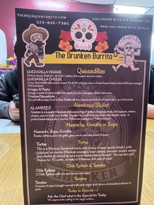 Menu photo 2 The Drunken Burrito Los Angeles, CA Menu photo 2 The Drunken Burrito Los Angeles, CA
