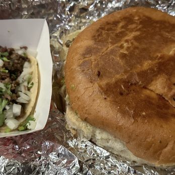 Compas Tacos - Torta next to taco for comparison - Tacos Near Me - Lake Elsinore, California Compas Tacos - Torta next to taco for comparison - Tacos Near Me - Lake Elsinore, California