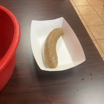 The Crawfish Spot - Boudin. It looks a little sad by itself but it was tasty - Cajun/Creole Near Me - Lafayette, Louisiana