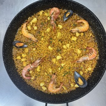 My First Paella Culinary School - This is our creation. A delicious Seafood Paella - Cooking Schools Near Me - Valencia, V