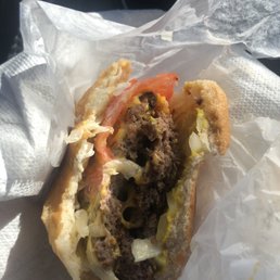 Double cheeseburger thick and juicy! Double cheeseburger thick and juicy!