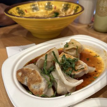 Lin & Daughters - Pan Fried Cumin Beef Dumplings w. Chili Sauce - Chinese Near Me - New York, New York