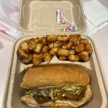 Cashew - Vegan Philly cheesesteak and tater tots - Vegan Near Me - Chattanooga, Tennessee