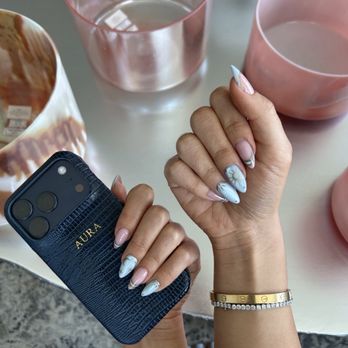 Nail It - Hard gel mani with celestial design - Nail Salons Near Me - San Francisco, California