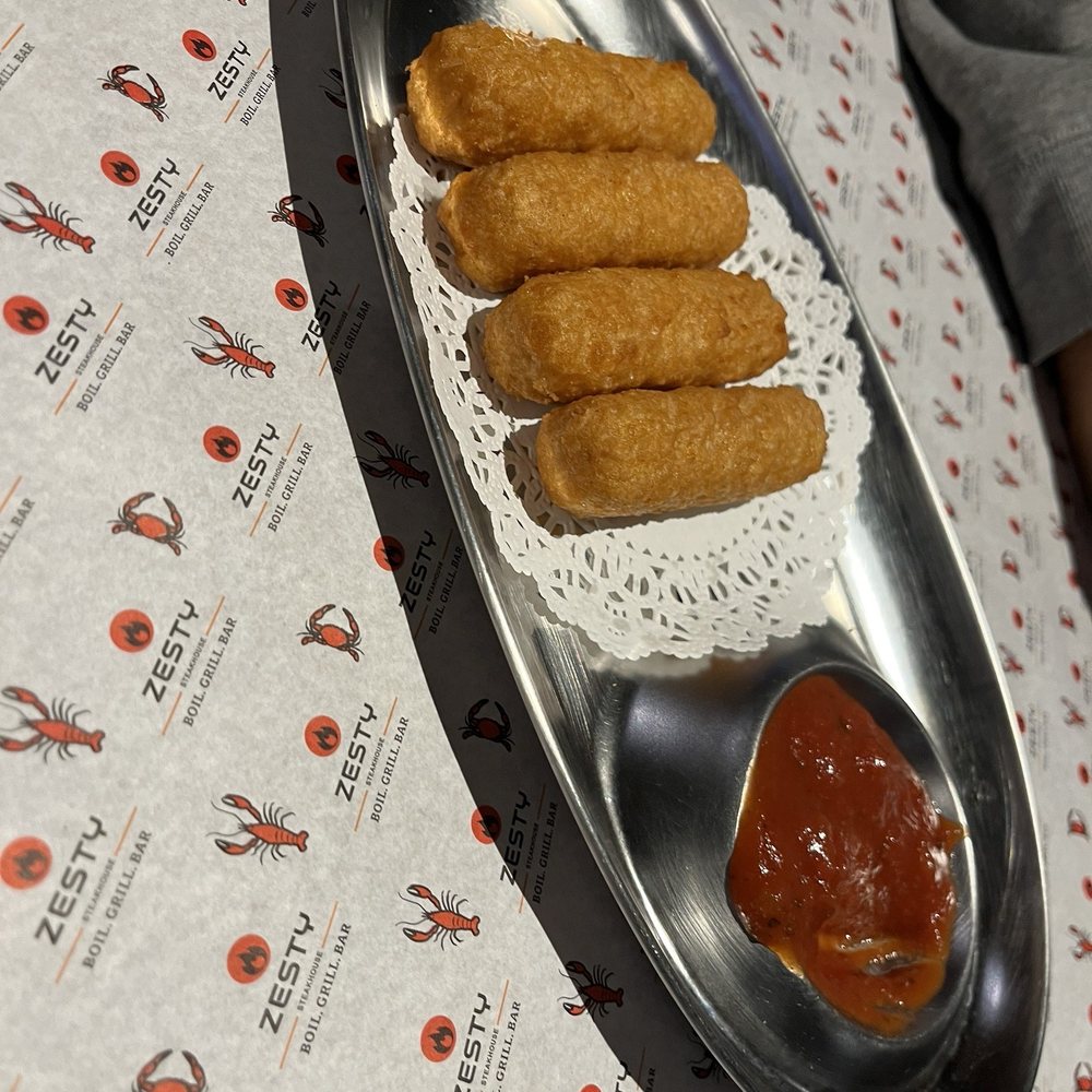Zesty Steakhouse - 2 eaten off the mozzarella sticks: cooked to perfection - Seafood Near Me - Lakewood, Washington Zesty Steakhouse - 2 eaten off the mozzarella sticks: cooked to perfection - Seafood Near Me - Lakewood, Washington