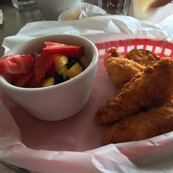 Zelda's - Kids chicken strips with fruit - Bars Near Me - Capitola, California Zelda's - Kids chicken strips with fruit - Bars Near Me - Capitola, California