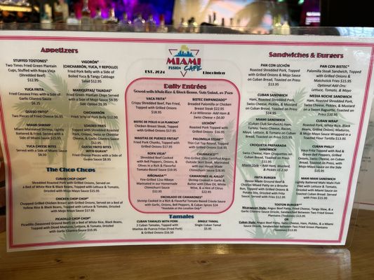 Menu photo 6 Miami Fusion Cafe Lincolnton, NC