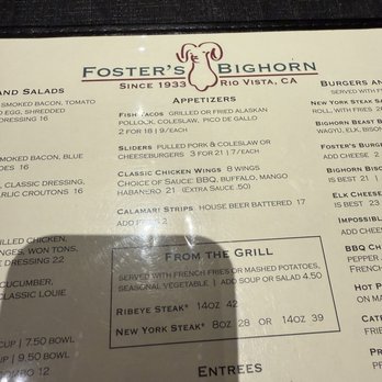 Foster's Bighorn - Wow since 1933! - American Near Me - Rio Vista, California Foster's Bighorn - Wow since 1933! - American Near Me - Rio Vista, California