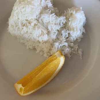 Thai Specialty - Jasmine rice with an orange slice - Thai Near Me - Brea, California