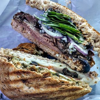 Harvest Moon Deli - Olive and Let Die sandwich, and I custom ordered a roast beef with blue cheese, onions, olives, and spinach with pesto mayo on rye. - Delis Near Me - Bangor, Maine Harvest Moon Deli - Olive and Let Die sandwich, and I custom ordered a roast beef with blue cheese, onions, olives, and spinach with pesto mayo on rye. - Delis Near Me - Bangor, Maine