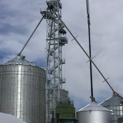 Legacy Electric - Commercial wiring in Goodland Ks for the 140 feet high 100 480 hp motor to do the work of hauling up the grain up to the top