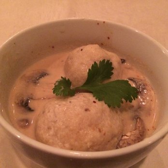 Baan Sawan Thai Bistro - Duck fat matzo ball soup - Thai Near Me - Columbia, South Carolina Baan Sawan Thai Bistro - Duck fat matzo ball soup - Thai Near Me - Columbia, South Carolina