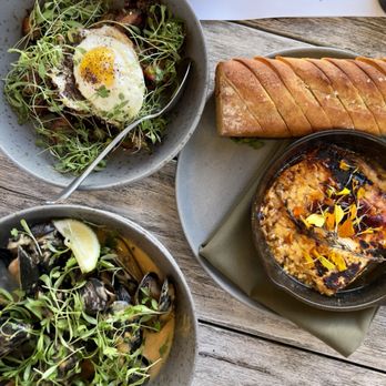 Small Barn - Broiled Feta, Brussels and Curry Mussels - New American Near Me - Temecula, California Small Barn - Broiled Feta, Brussels and Curry Mussels - New American Near Me - Temecula, California