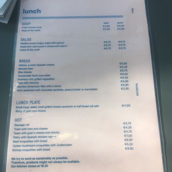 Textielmuseum - They have an English menu in the museum cafe shop - Museums Near Me - Tilburg, New Brunswick