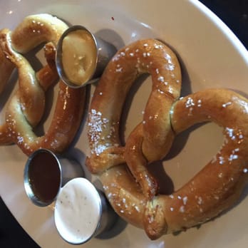 Morrison - NY Pretzels - Comes with 3 sauces but my favorite was the syrupy one. - Gastropubs Near Me - Los Angeles, California Morrison - NY Pretzels - Comes with 3 sauces but my favorite was the syrupy one. - Gastropubs Near Me - Los Angeles, California