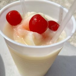 AJ’s Breakfast Club - A Piña Colada non alcoholic breakfast drink