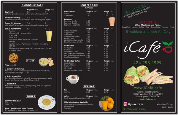 Menu photo 1 iCafe Los Angeles, CA Menu photo 1 iCafe Los Angeles, CA