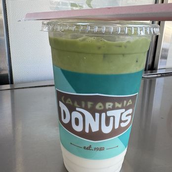 California Donuts - Almond Iced Matcha Latte - Bakeries Near Me - Los Angeles, California California Donuts - Almond Iced Matcha Latte - Bakeries Near Me - Los Angeles, California