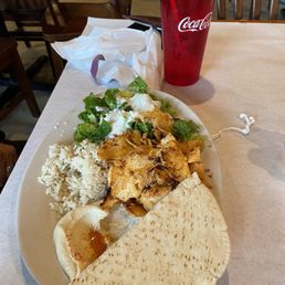 Chicken schwarma plate