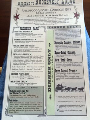 Menu photo 4 Roosevelt Lodge Tower Junction, WY
