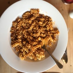 River Mill Tavern - Red pepper pesto pasta...awful. I made tastier pasta when I was a student and used a jar of sauce draped over half cooked pasta