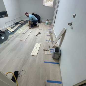 2XM Hardwood Floors - two men working on the floor - Flooring Near Me - Lawndale , California