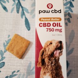 Natural Life - CBD oil 750mg Peanut butter flavor and a baked cheese dog treat.