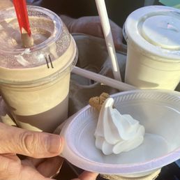 Yummy milkshakes - our dog loved the pup cup! Yummy milkshakes - our dog loved the pup cup!