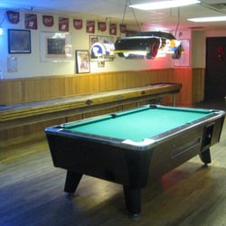 Veterans of Foreign Wars - A pool table and shuffle board in the back room
