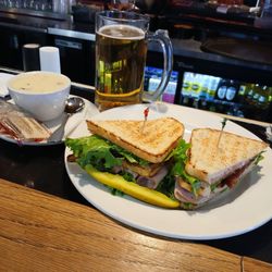 Ted'z Place - Treble Decker Sandwich and Creamy Steak and Potatoes