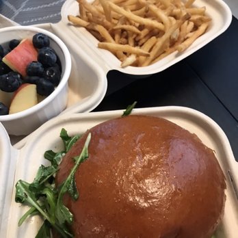 Egghole - Sausage brioche sandwich & skinny fries (fruit is mine) - Breakfast & Brunch Near Me - Kent, Washington Egghole - Sausage brioche sandwich & skinny fries (fruit is mine) - Breakfast & Brunch Near Me - Kent, Washington