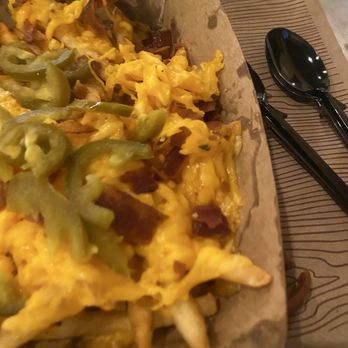 Hat Creek Burger Company - Loaded fries, cheese was all one clump. 4/10 - Burgers Near Me - Allen, Texas Hat Creek Burger Company - Loaded fries, cheese was all one clump. 4/10 - Burgers Near Me - Allen, Texas