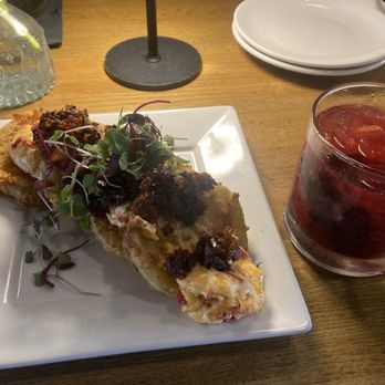 Bye Bye Birdie - Fried green tomatoes and bourbon smash - Salad Near Me - Beaufort, South Carolina