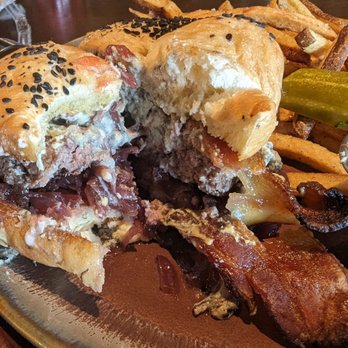The Parish - Look at the inside of that. Juicy burger - Gastropubs Near Me - Tucson, Arizona