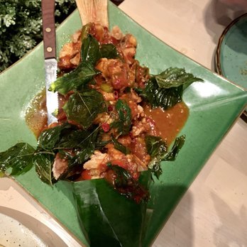Boran - Deep fried snapper with basil - Thai Near Me - Brooklyn, New York