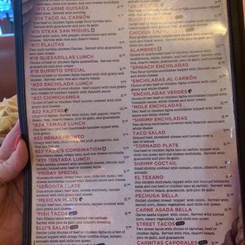 Los Caporales - Lunch menu;;FULL PAGE!!! - Mexican Near Me - Houston, Texas