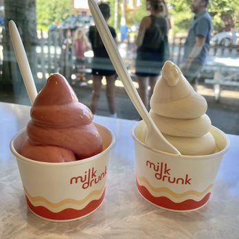 Milk Drunk - Vegan rainier cherry and peanut butter soft serves--delish!! - Ice Cream & Frozen Yogurt Near Me - Seattle, Washington Milk Drunk - Vegan rainier cherry and peanut butter soft serves--delish!! - Ice Cream & Frozen Yogurt Near Me - Seattle, Washington