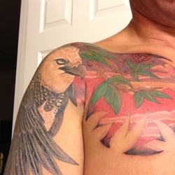 Big Island Tattoo - Chest panel on Danny 2013