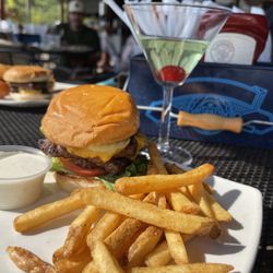 Tippy Canoes - Happy Hour Double Cheeseburger and Fries