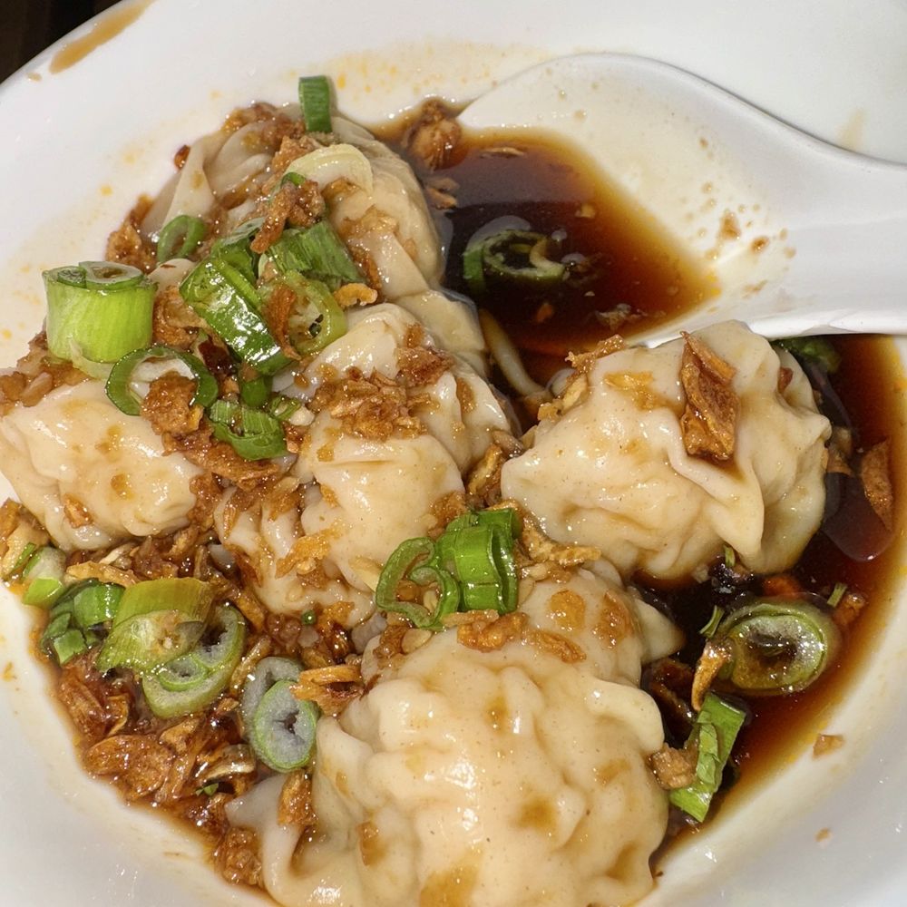 YOUYU Noodle Bar - Szechuan Spicy Pork & Shrimp Dumpling in Chili Oil were good but nothing amazingly great about them. - Asian Fusion Near Me - Wheatland, California YOUYU Noodle Bar - Szechuan Spicy Pork & Shrimp Dumpling in Chili Oil were good but nothing amazingly great about them. - Asian Fusion Near Me - Wheatland, California
