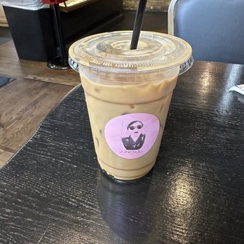 Junebug Cafe - 16oz plain iced latte with oat milk (comes with 2 shots of espresso) - Coffee & Tea Near Me - Chicago, Illinois