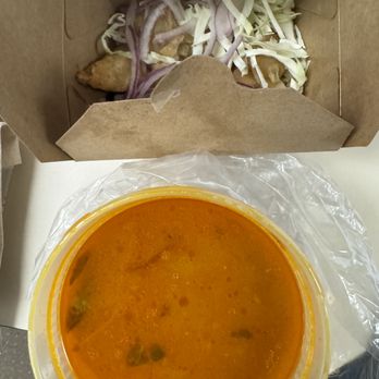 Burma Superstar - samosa soup - toppings come separate if you do take out - Burmese Near Me - Oakland, California Burma Superstar - samosa soup - toppings come separate if you do take out - Burmese Near Me - Oakland, California
