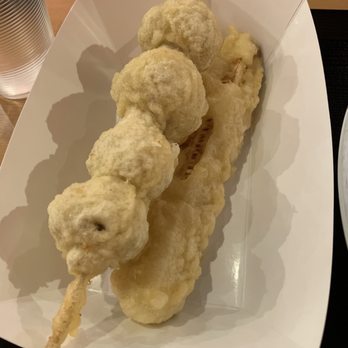Marugame Udon - Mushroom and zucchini tempura - Japanese Near Me - Costa Mesa, California Marugame Udon - Mushroom and zucchini tempura - Japanese Near Me - Costa Mesa, California