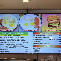 Breakfast menu as of May 2026 Breakfast menu as of May 2026
