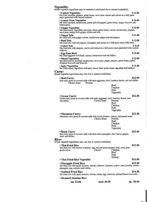 Menu photo 5 Cha Baa Thai Halifax, NS