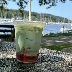 Southdown Coffee - Northport - Small iced strawberry matcha with whole milk